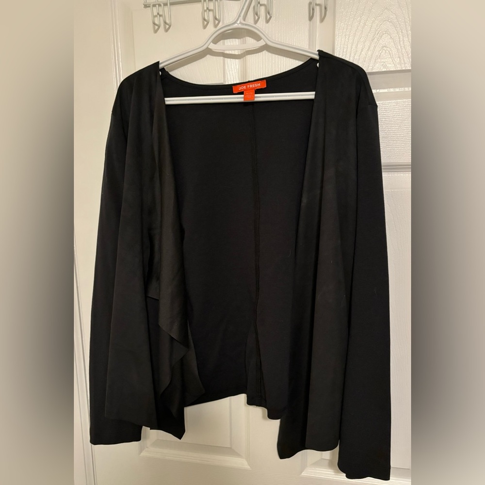 Black, open-front, cardigan/blazer, XL, Joe Fresh